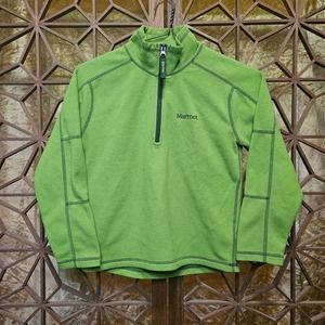 Youth Marmot Lime Green Fleece Quarter Zip Up M